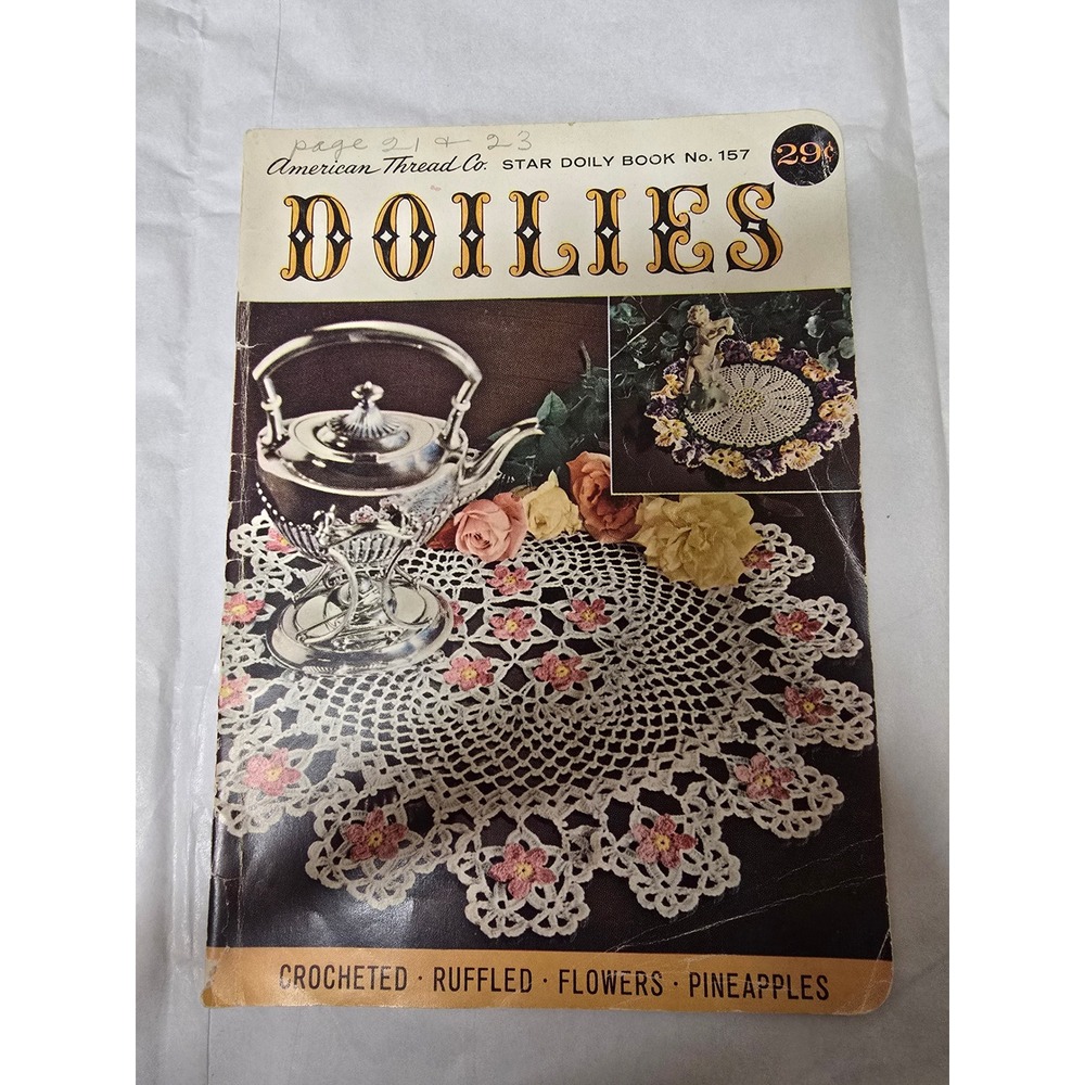 Vintage American Thread Co Star Doily Book 157 Crochet Patterns Flower Ruffled